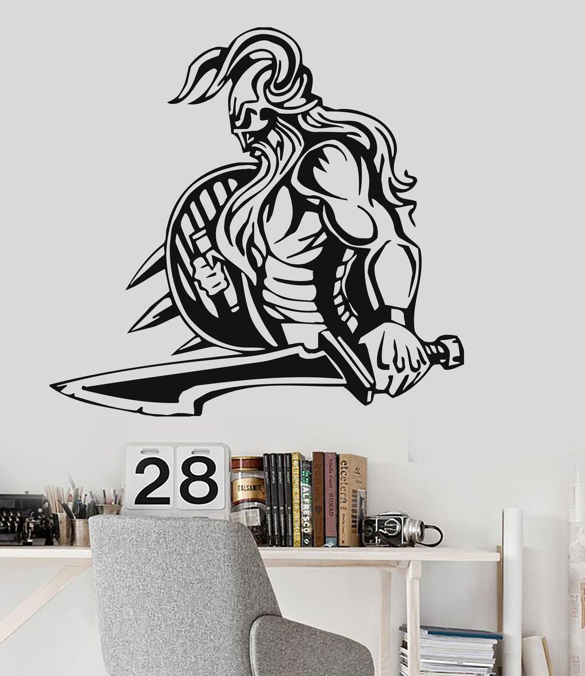 Vinyl Wall Decal Viking Medieval Knight War North Stickers Mural (ig58 ...