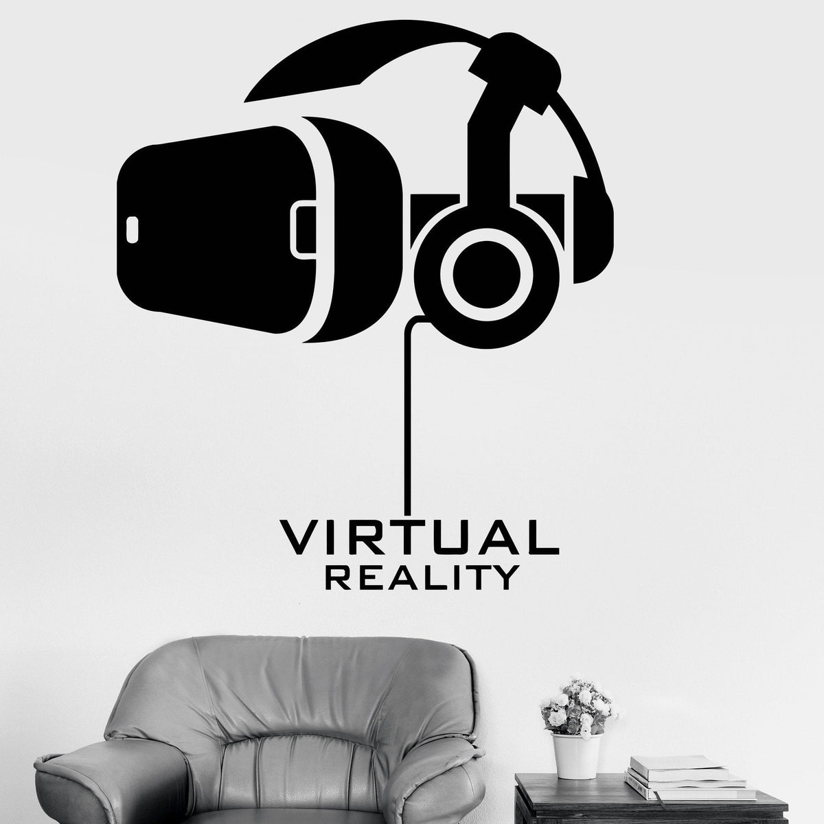 Vr Building Decal Vinyl Wall Decal Virtual Reality Computer Technology Stickers Mural Un ...