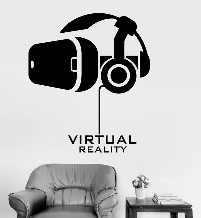 Vinyl Wall Decal Virtual Reality Computer Technology Stickers Mural Unique Gift (ig3703)