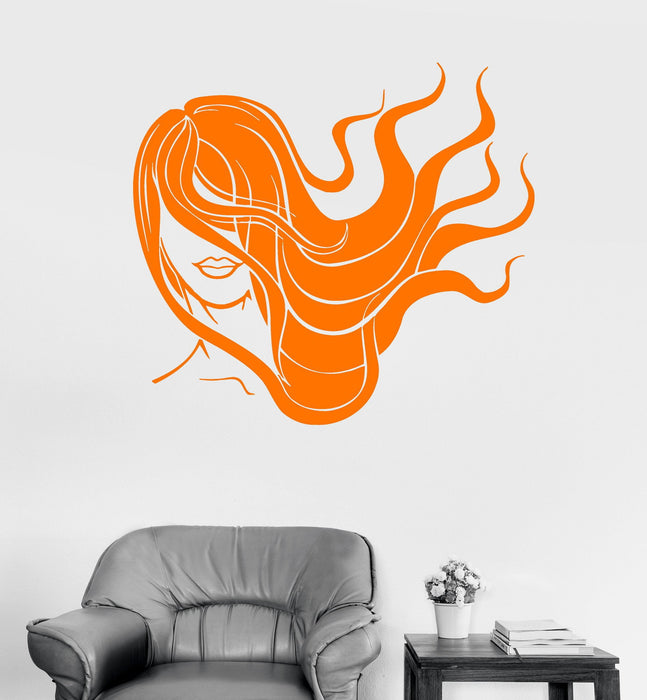Wall Decal Hair Salon Beauty Barbershop Hairdresser Woman Spa Vinyl Stickers Unique Gift (ig2987)