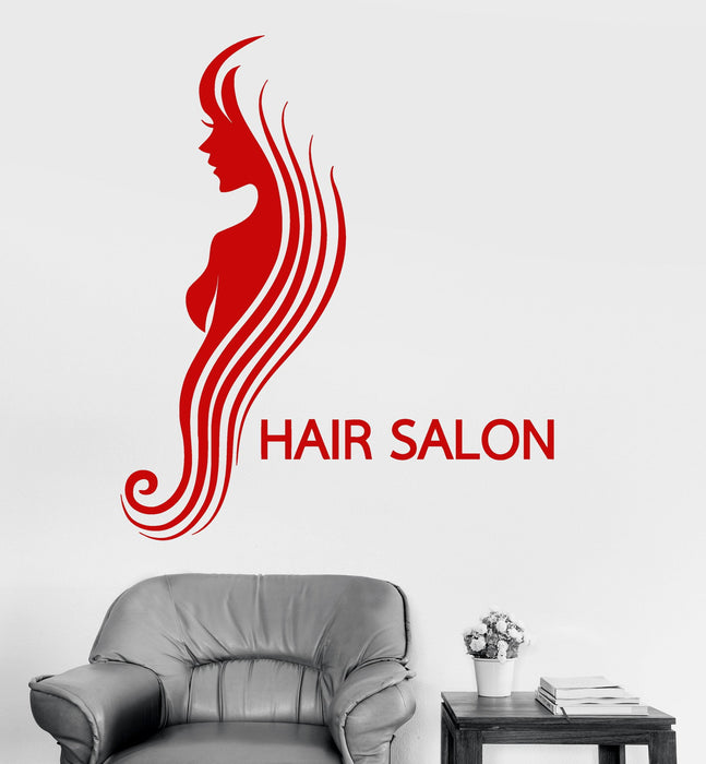 Autocollant mural en vinyle pour salon de coiffure, coiffeur, styliste, beauté, cadeau unique (ig3410)