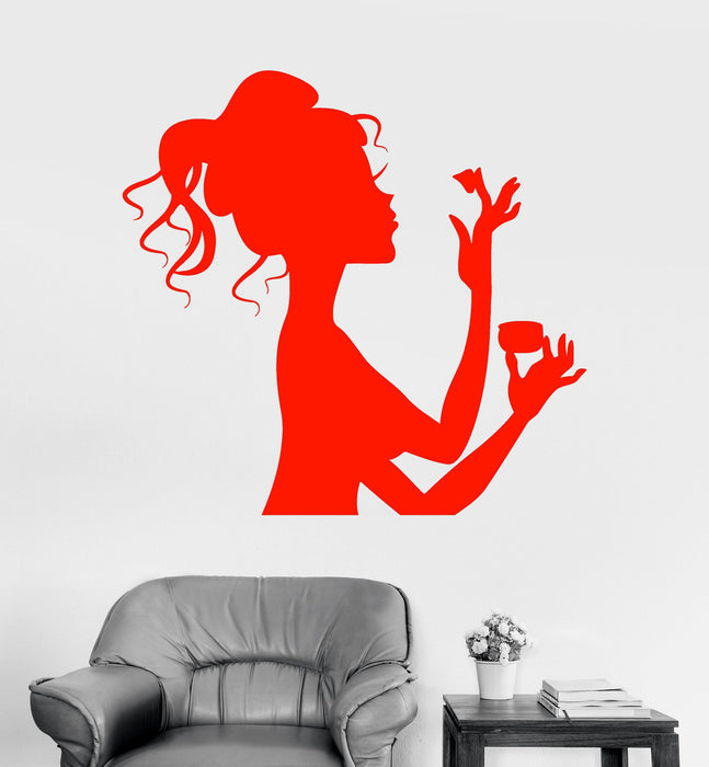 Autocollant mural en vinyle Maquillage Cosmétiques Spa Salon Beauté Femme Fille Autocollants Cadeau Unique (ig2985)