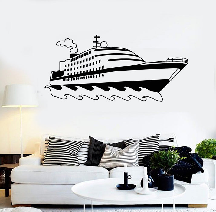 Vinyl Decal Ship Boat Yacht Children's Room Nautical Decor Wall Stickers Unique Gift (ig2791)