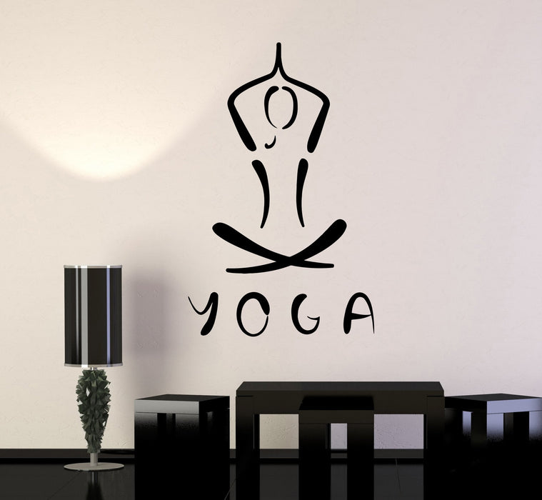Autocollant mural en vinyle Yoga Méditation Bouddhisme Hindouisme Autocollants Hindous Mural Cadeau Unique (ig3406)