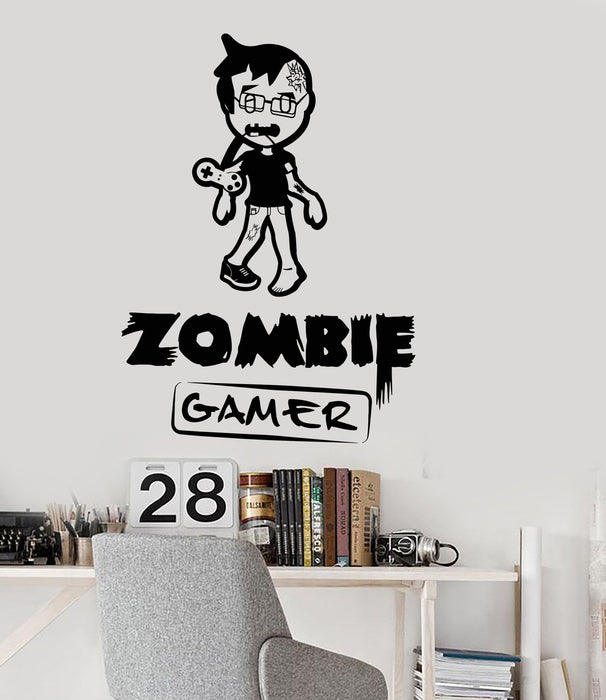 Vinyl Wall Decal Zombie Gamer Video Games Play Room Boy Teen Stickers Unique Gift (ig3051)