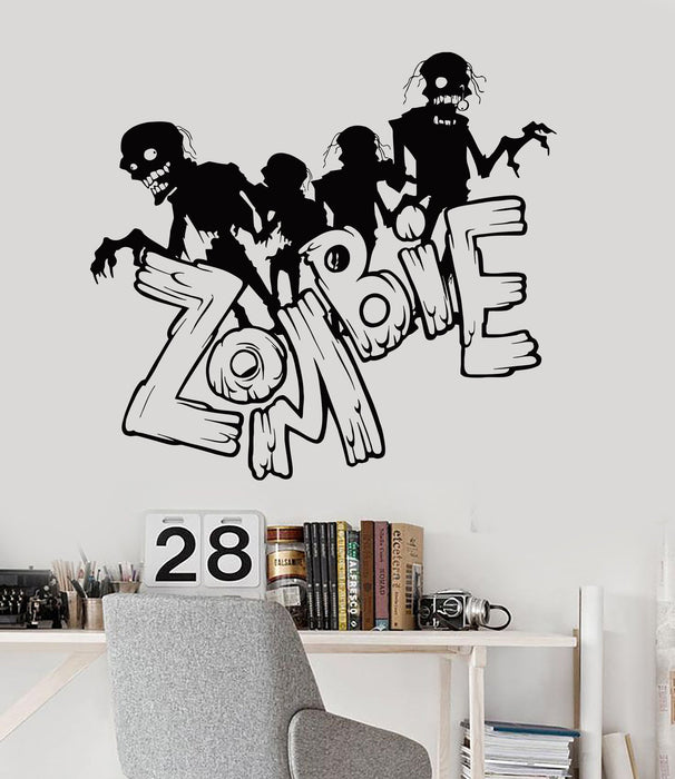 Vinyl Wall Decal Zombie Dead Horror Teen Room Stickers Mural Unique Gift (ig3549)