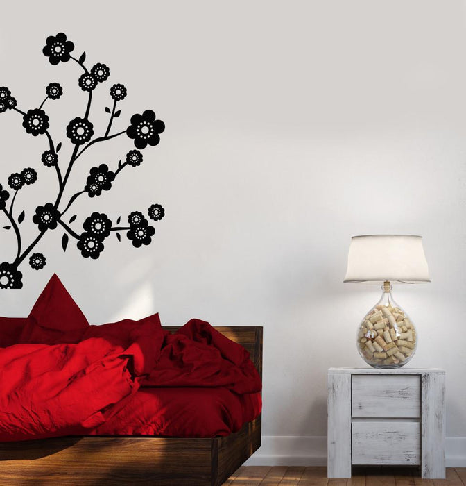 Wall Decal Beautiful Flowers Plants Decor for Room Vinyl Stickers Unique Gift (ig2836)