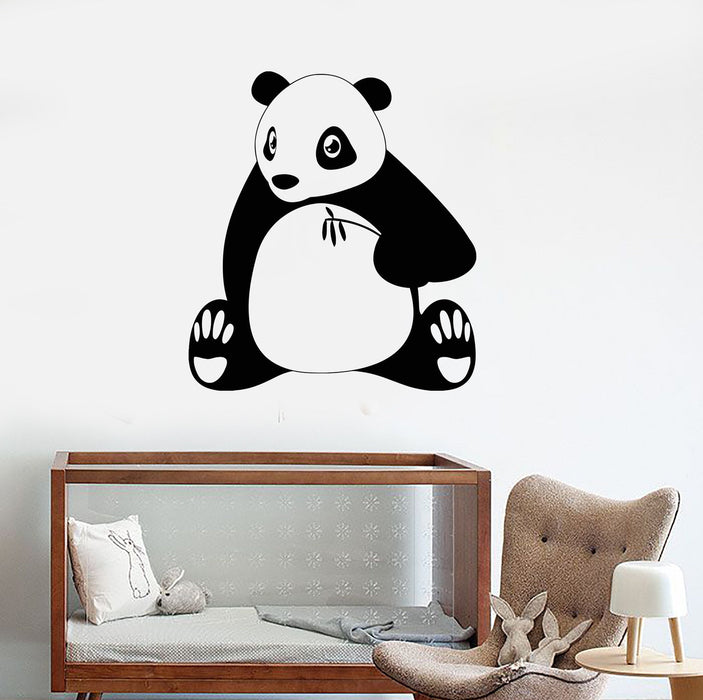 Wall Decal Cute Panda Animal Decor for Children's Rooms Vinyl Stickers Unique Gift (ig2831)