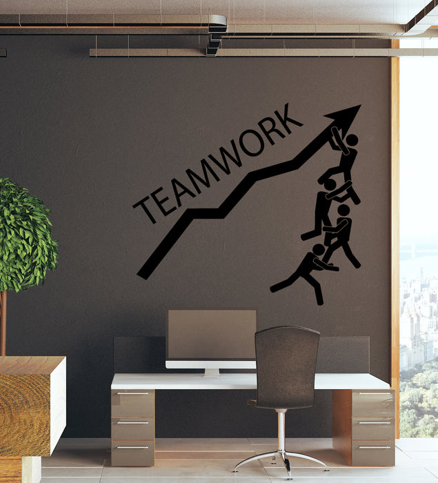 Vinyl Wall Decal Teamwork Logo Business Home Office Decor Motivation Stickers (4292ig)