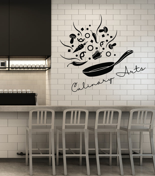 Culinary Arts Vinyl Wall Decal Kitchen Décor Restaurant Logo Cooking Sticker (4322ig)