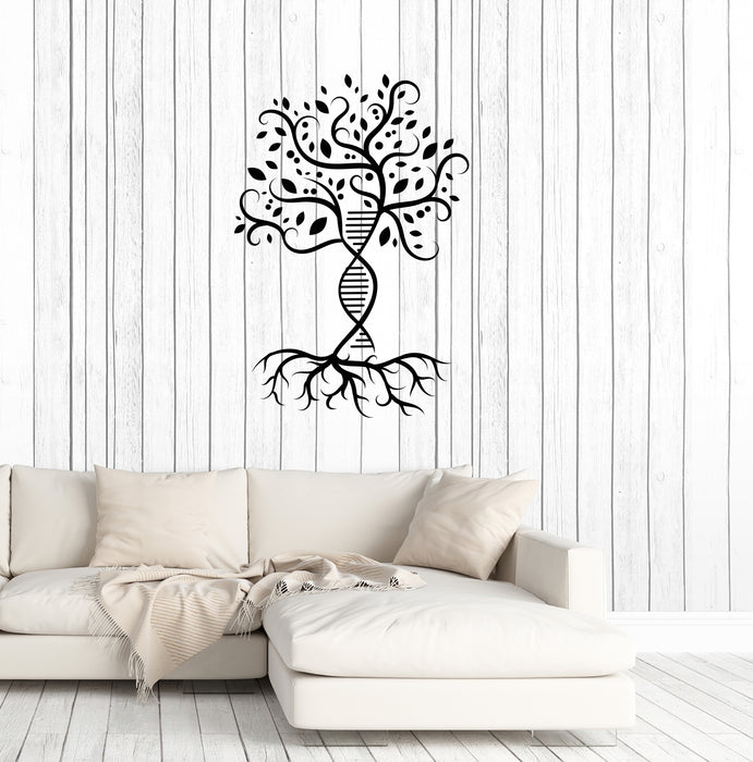 Vinyl Wall Decal DNA Chain Family Genealogical Tree Ancestors Nature Leaves Stickers (4468ig)