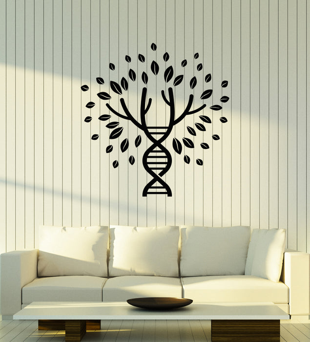 Vinyl Wall Decal Science Centre DNA School For Student Genetics Family Tree Stickers (4397ig)