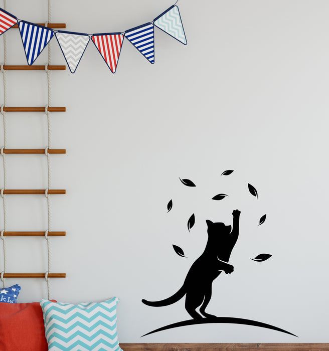 Vinyl Wall Decal Funny Cat Pet Home Children's Room Decor Animal Stickers (4422ig)