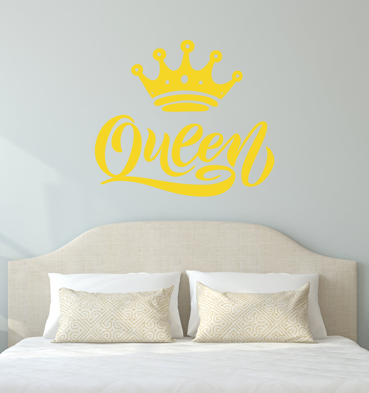 Vinyl Wall Decal Queen Word Logo Crown Decor For Girl Room Stickers (4 ...
