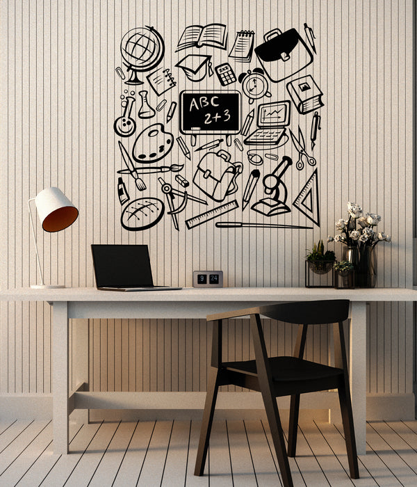 Vinyl Wall Decal School Office Schoolchild Education Science Student Stickers (4379ig)