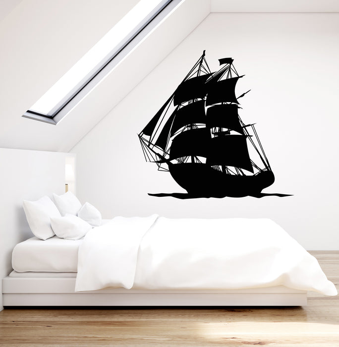 Vinyl Wall Decal Abstract Ship Nautical Sea Ocean Style Sailor Seaman Stickers (4375ig)