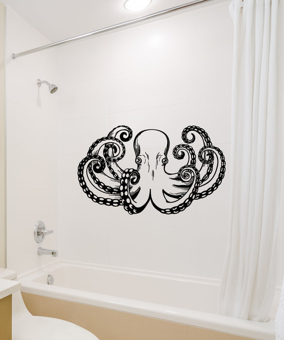 Vinyl Wall Decal Octopus Sea Animal Nautical Tentacle Kraken Monster Stickers (4437ig)