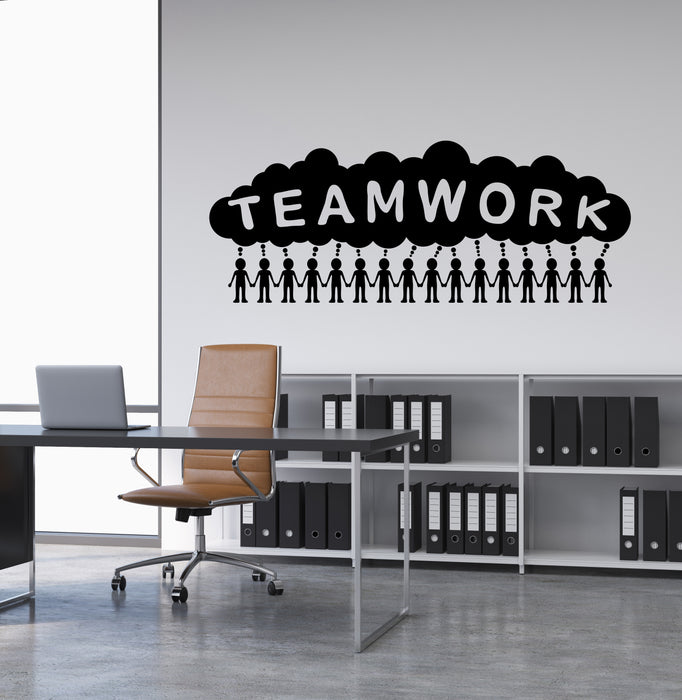 Vinyl Wall Decal Teamwork Logo Business Workers Home Office Decoration Sticker (4342ig)