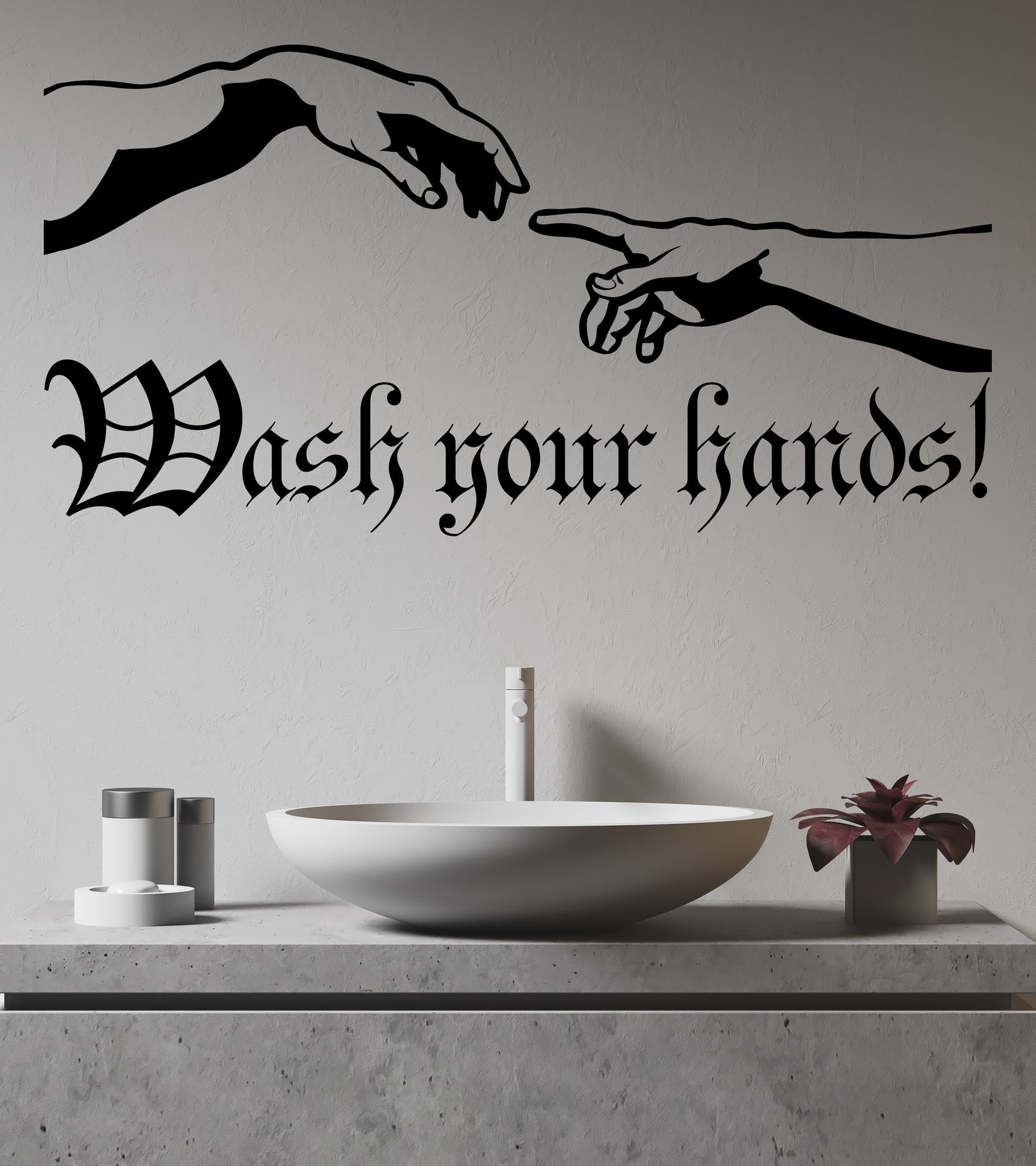 Bathroom Wall Vinyl Wall Art Sticker Decal - Wash Your Hands Use