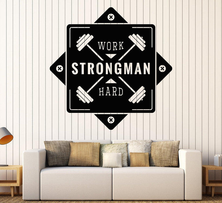 Vinyl Wall Decal Gym Fitness Sports Motivational Words Stickers Unique Gift (1074ig)