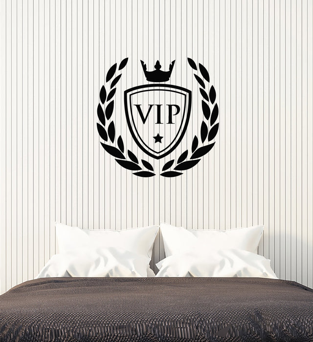 Vinyl Wall Decal VIP Crown Living Room Bedroom Home Decor Stickers Mural (ig5576)