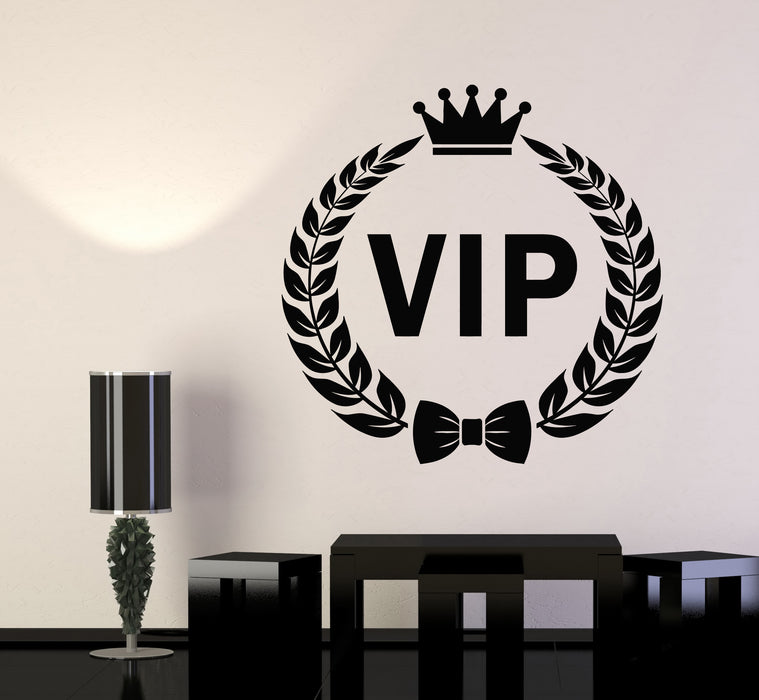 Vinyl Wall Decal Vip Icon Crown Living Room Bedroom Home Interior Stickers Mural (g6593)