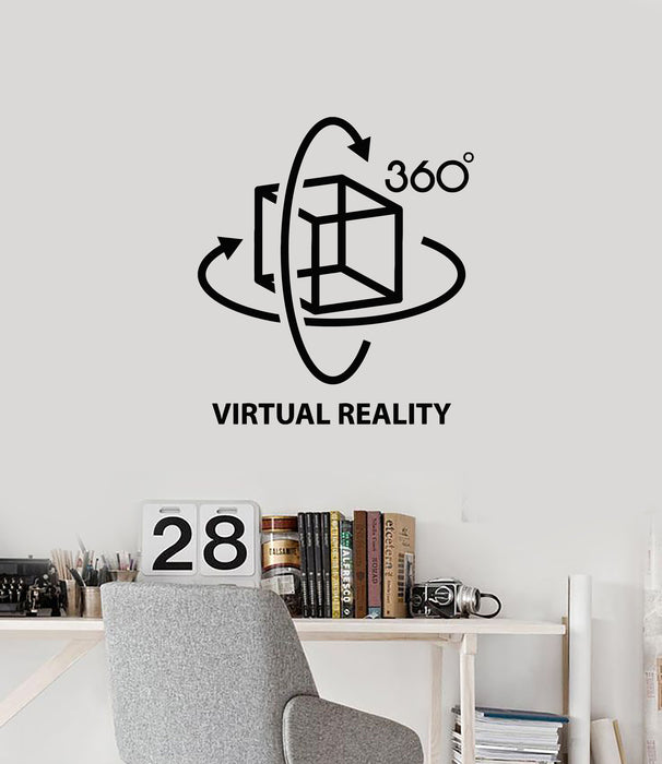 Vinyl Wall Decal Virtual Reality VR Headset Computer Technology Stickers Mural (g4359)