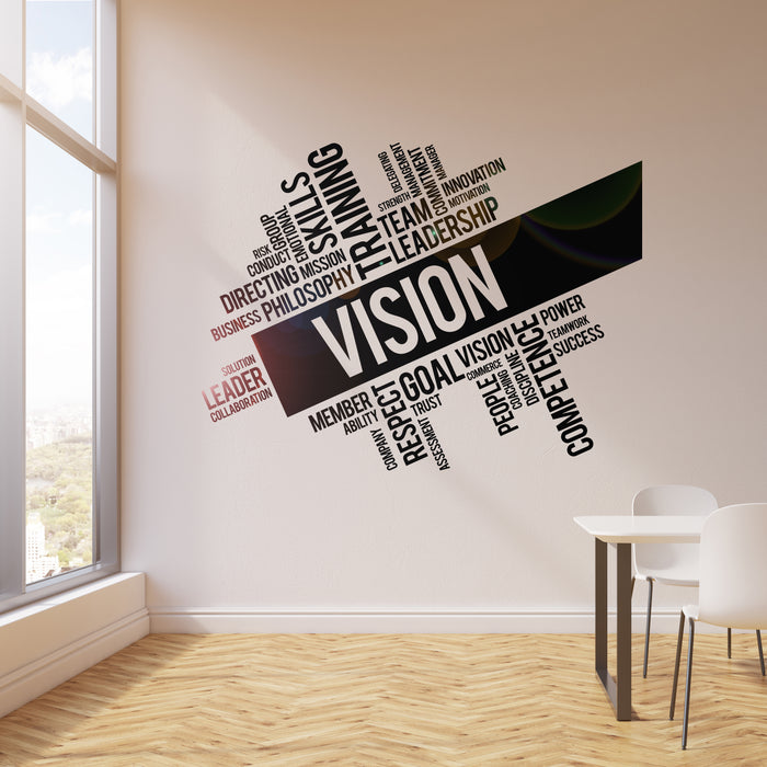 Vinyl Wall Decal Vision Leadership Team Teamwork Office Room Business Stickers Mural (ig6293)