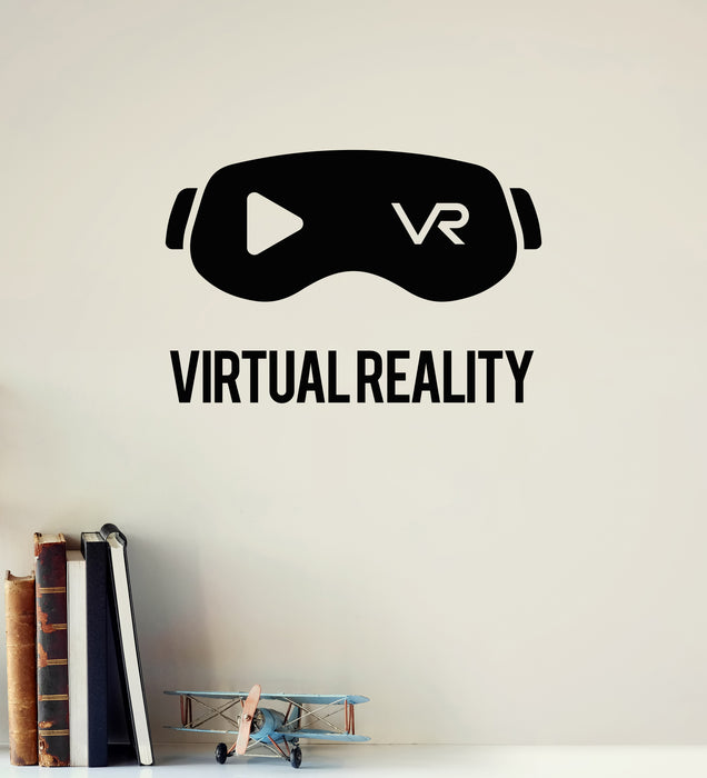 Vinyl Wall Decal Virtual Reality VR Headset Gamer Room Gaming Video Games Stickers Mural (ig6398)