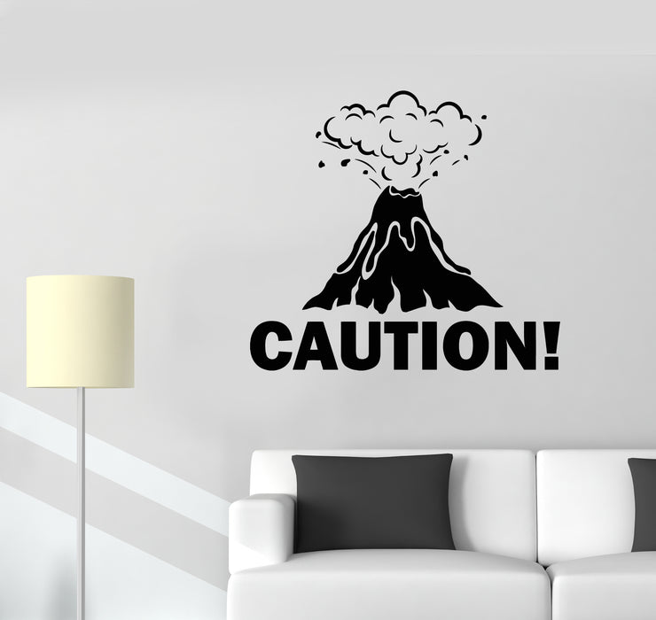 Vinyl Wall Decal Volcanic Eruption Mountain Volcano Dangerous Stickers Mural (g4013)