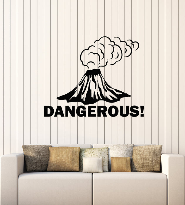 Vinyl Wall Decal Tourism Volcanic Eruption Mountain Volcano Stickers Mural (g4014)