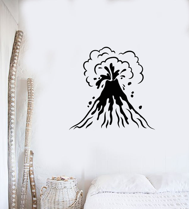 Vinyl Wall Decal Tourism Volcanic Eruption Mountain Nature Stickers Mural (g4015)