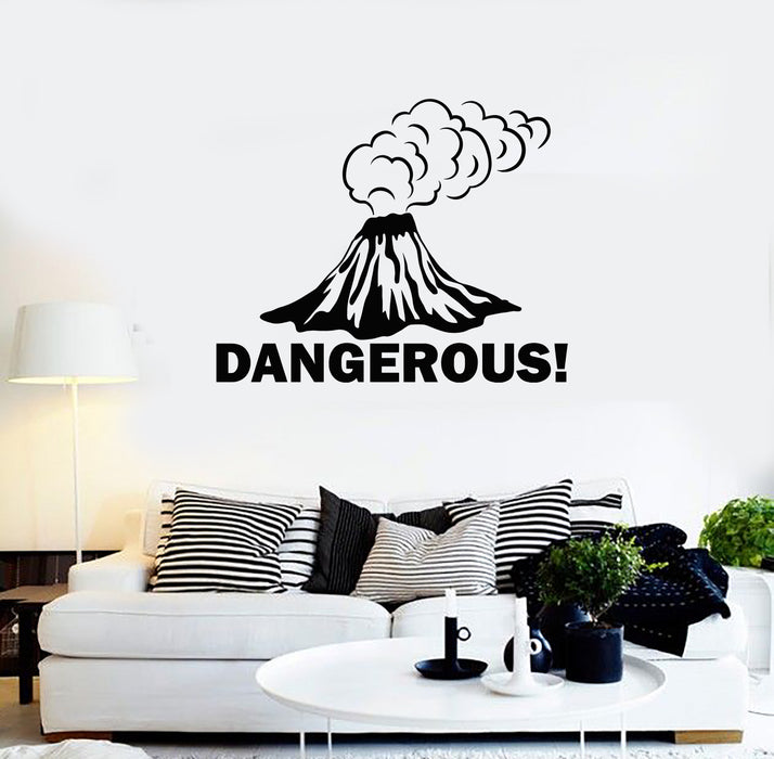 Vinyl Wall Decal Tourism Volcanic Eruption Mountain Volcano Stickers Mural (g4014)