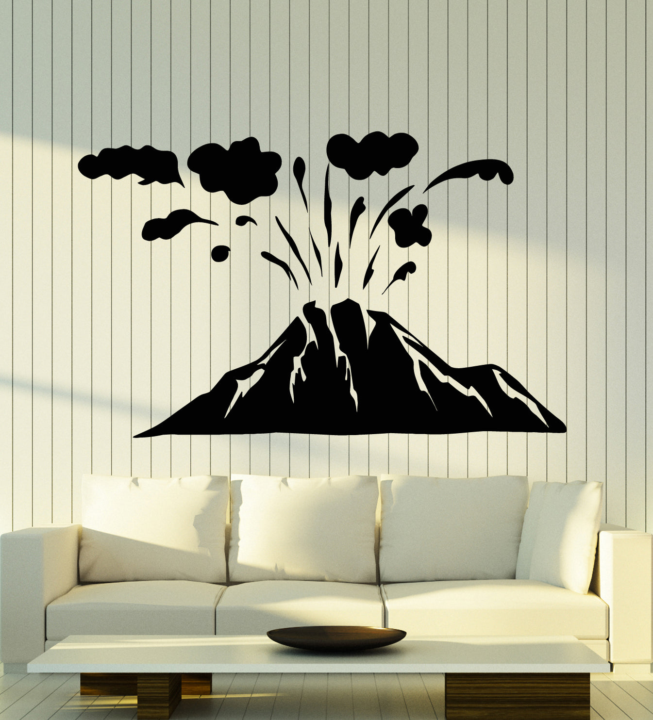 Vinyl Wall Decal Volcanic Eruption Mountain Nature Dangerous Stickers ...