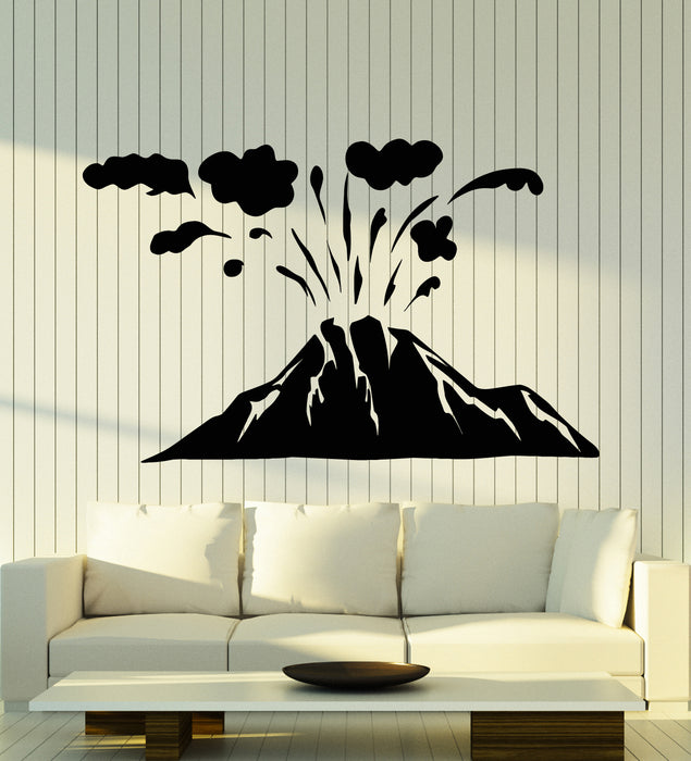 Vinyl Wall Decal Volcanic Eruption Mountain Nature Dangerous Stickers Mural (g5726)