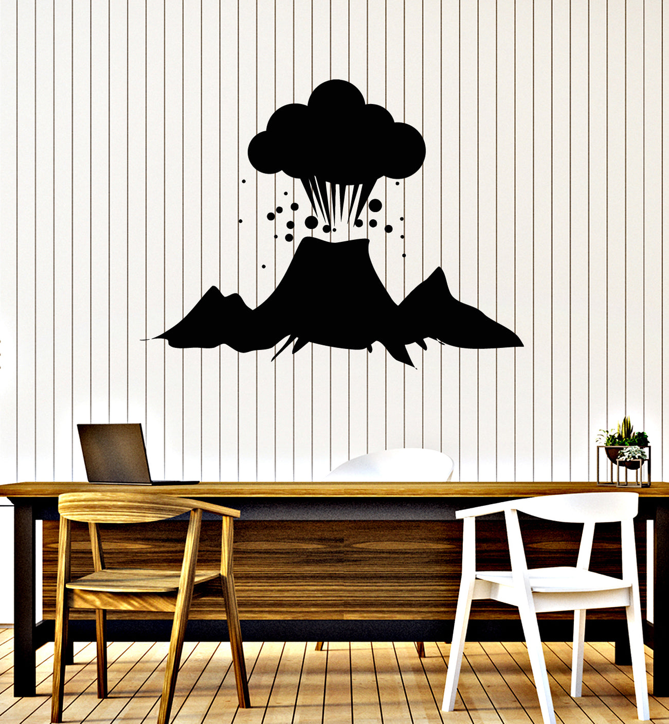 Vinyl Wall Decal Nature Volcanic Eruption Mountain Volcano Dangerous S ...