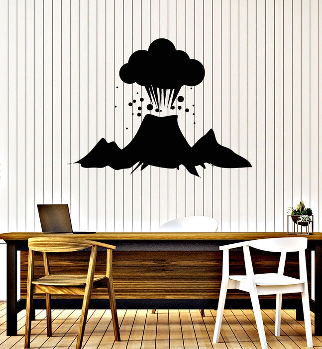 Vinyl Wall Decal Nature Volcanic Eruption Mountain Volcano Dangerous Stickers Mural (g5875)