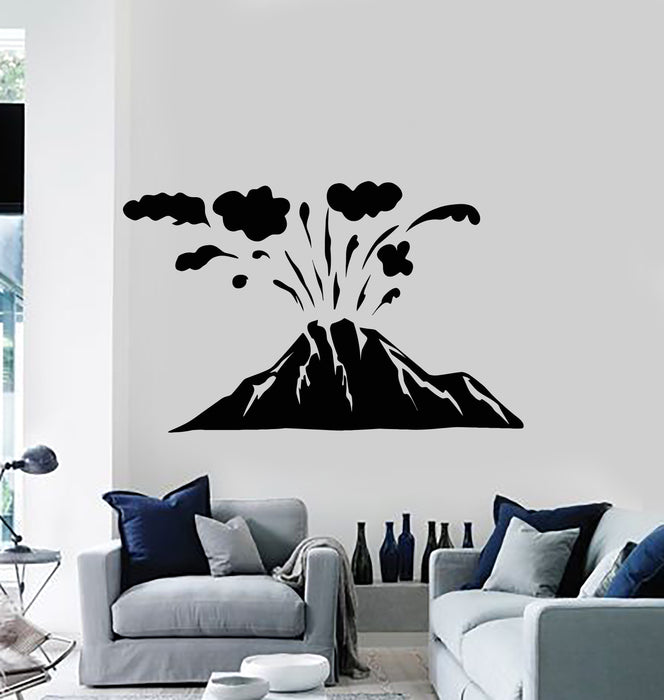 Vinyl Wall Decal Volcanic Eruption Mountain Nature Dangerous Stickers Mural (g5726)