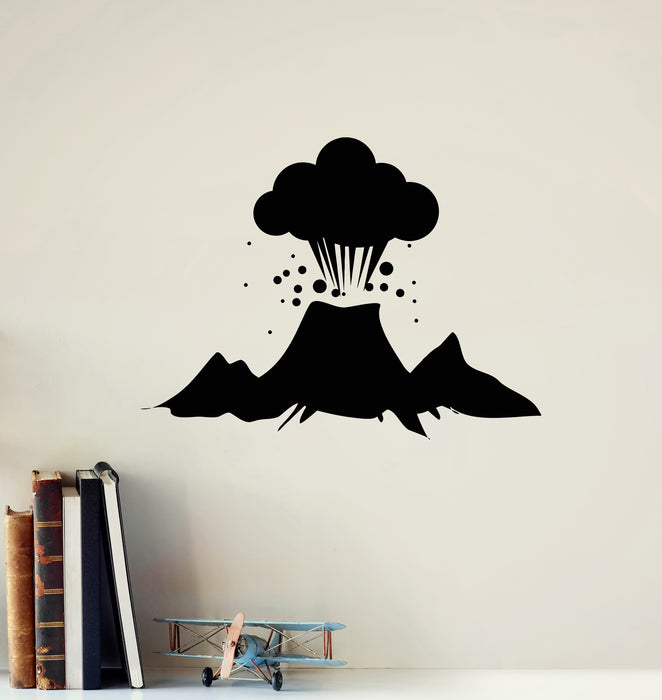 Vinyl Wall Decal Nature Volcanic Eruption Mountain Volcano Dangerous Stickers Mural (g5875)