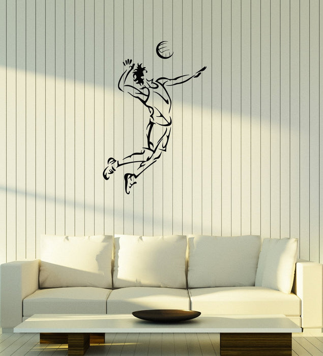 Vinyl Decal Volleyball Player Team Wall Sticker Home Decor for Sport Unique Gift (g063)