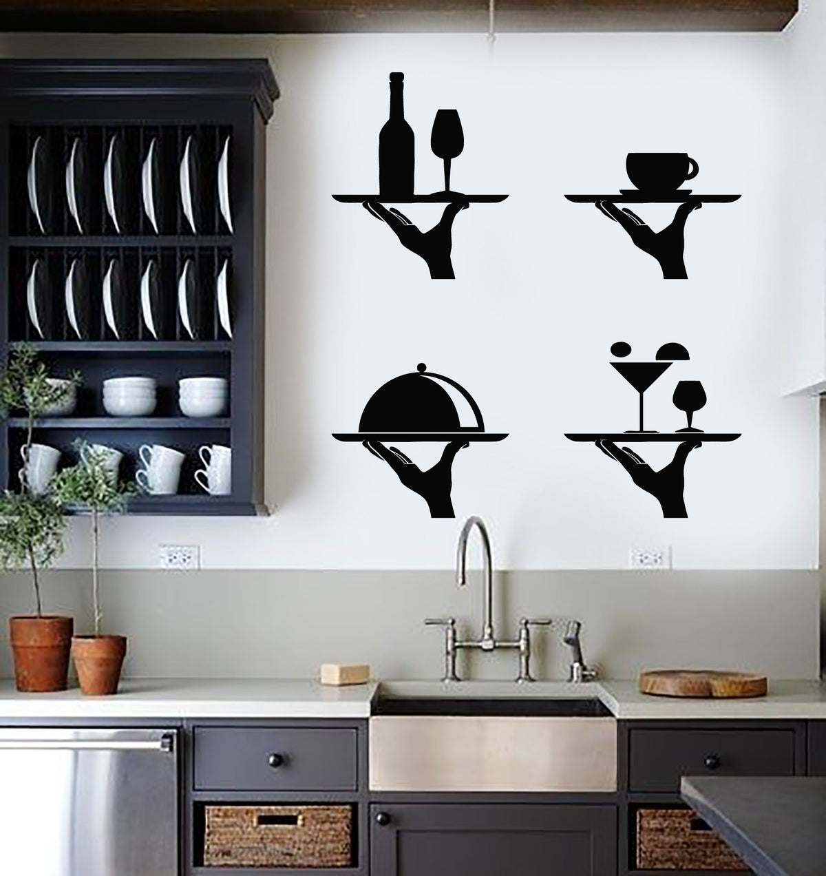 Vinyl Wall Decal Restaurant Cafe Cooking Dinner Bon Appetit Stickers M — Wallstickers4you