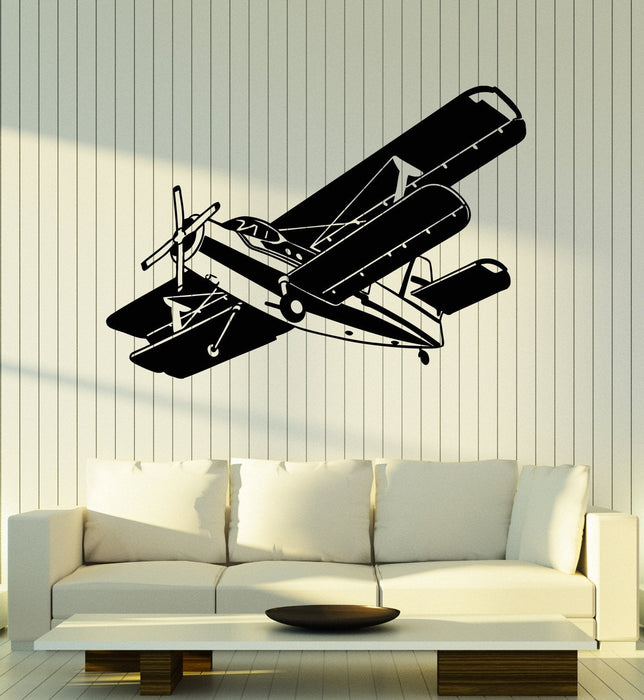 Vinyl Wall Decal Airplane Kids Boy Room Gift for Son Child Art Stickers Mural Unique Gift (ig5078)