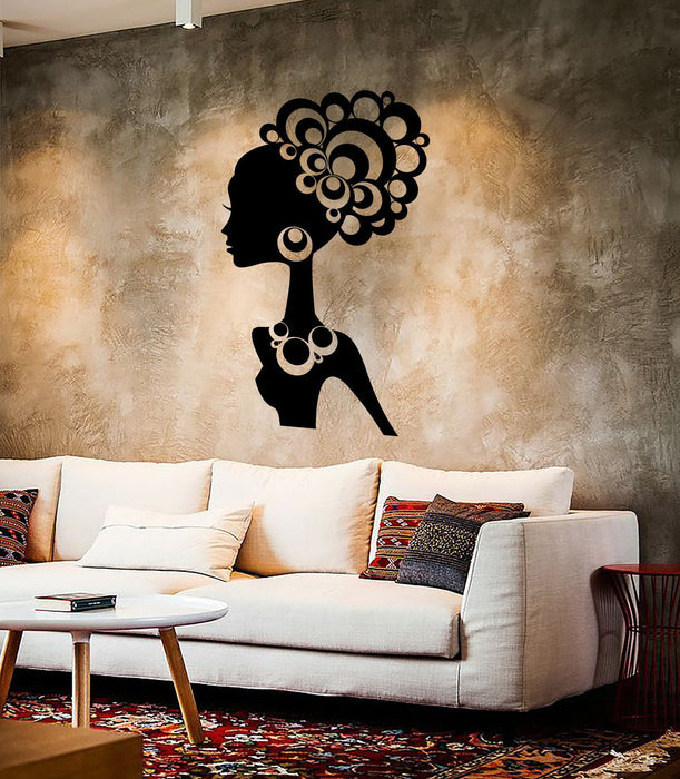 Wall Stickers Vinyl Decal Hot Sexy Girl Black African Lady Cool Decor Living Room (ig2271)