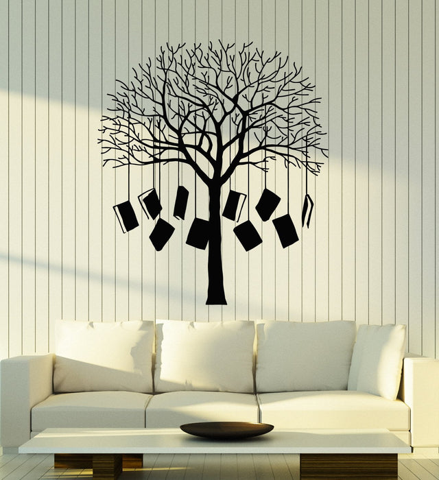 Vinyl Wall Decal Books Tree Home Library Reading Corner School Stickers Mural Unique Gift (ig5139)