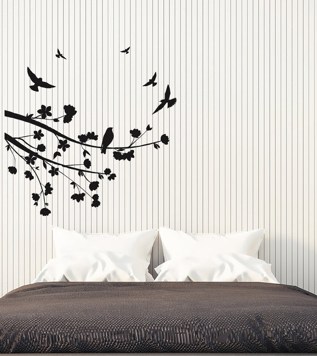Vinyl Wall Decal Branch Birds Nature Room Home Decoration Stickers Mural Unique Gift (ig5149)