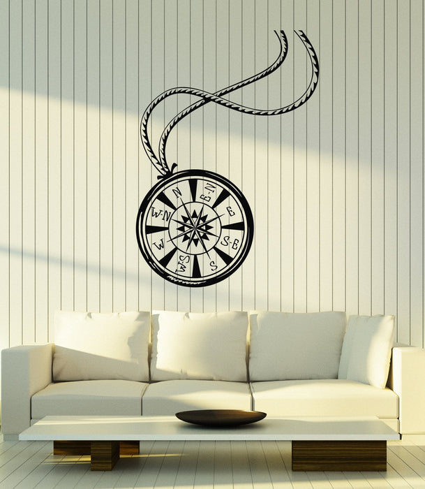 Vinyl Wall Decal Compass Rose Nautical Marine Art Stickers Mural Unique Gift (ig5194)