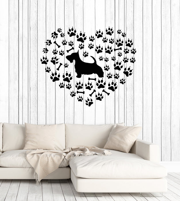 Vinyl Wall Decal Dog Paws Pet Shop Grooming Salon Animal Stickers Mural Unique Gift (ig5175)