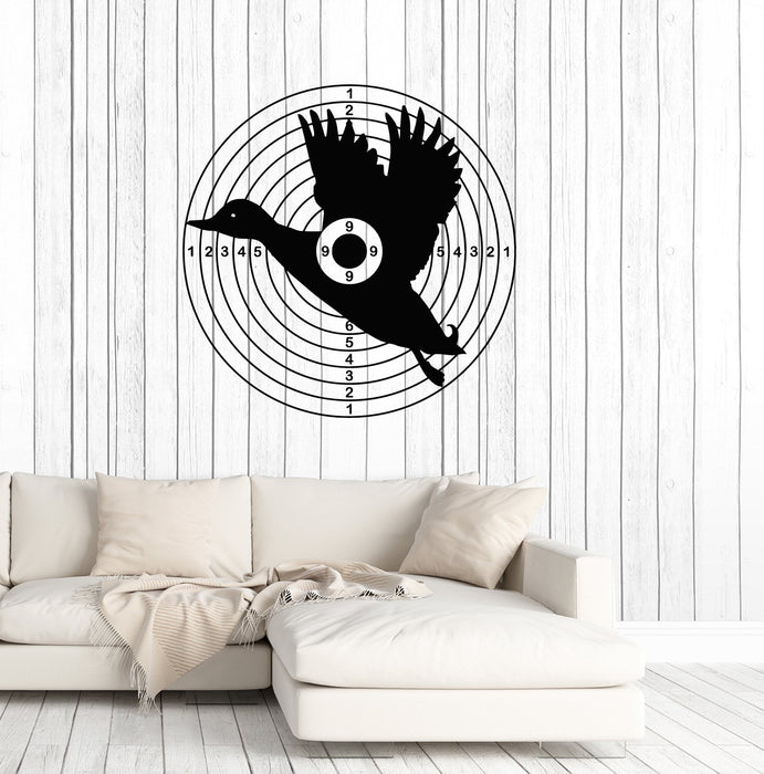 Vinyl Wall Decal Duck Target Hunting Club Hobby Hunter Art Stickers Mural Unique Gift (ig5141)