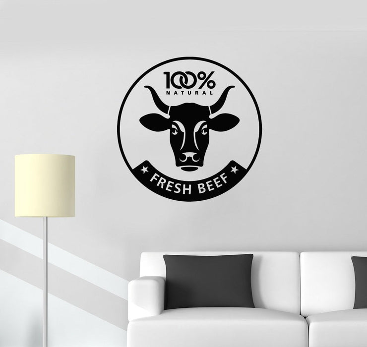 Vinyl Wall Decal Fresh Beef Meat Business Grocery Store Stickers Unique Gift (ig243)