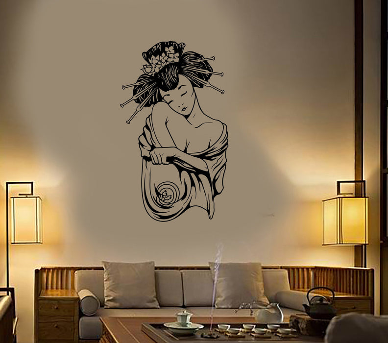 Wall Sticker Vinyl Decal Geisha Japan Beautiful Sexy Oriental Women Unique Gift (ig1299)